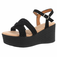 Damen Keilsandaletten - schwarz - LOLO21-blackSET