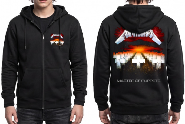 METALLICA - Master Of Puppets - schwarzer Herren-Kapuzenpullover mit Reißverschluss