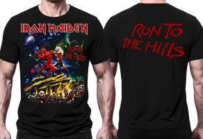 IRON MAIDEN - Run To The Hills - černé pánské triko